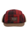 Simms Cold Weather Cap by Simms Fishing Products plaid polyester wool blend with sherpa ear flaps for fishing apparel