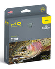 Rio Avid Trout Gold w/Slick Cast fly line packaging with trout image by Farbank Pros at Freestone Fly Shop