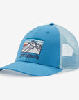 Patagonia Line Logo Ridge Hat in blue with mesh back and mountain embroidery at Freestone Fly Shop