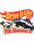 Montana Fly Company Stickers vinyl decal with retro truck and boat trailer graphic and bold slogan at Freestone Fly Shop