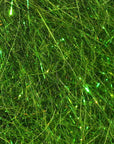 Hare's Ice Dub fibers in vibrant green shade with iridescent strands for detailed fly tying at Freestone Fly Shop