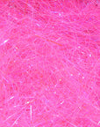 Ice Dub fly tying fibers in vibrant pink with delicate iridescent strands by Hareline Dubbin, Inc at Freestone Fly Shop