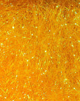 Ice Dub fibers in bright orange with sparkling iridescence by Hareline Dubbin, Inc at Freestone Fly Shop for fly tying