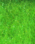Ice Dub fibers in bright green with sparkling iridescent strands by Hareline Dubbin, Inc at Freestone Fly Shop