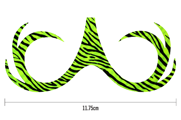 MFC Double Dragon Tails - XLarge by Montana Fly Company in bright green with black stripes for fly tying at Freestone Fly Shop
