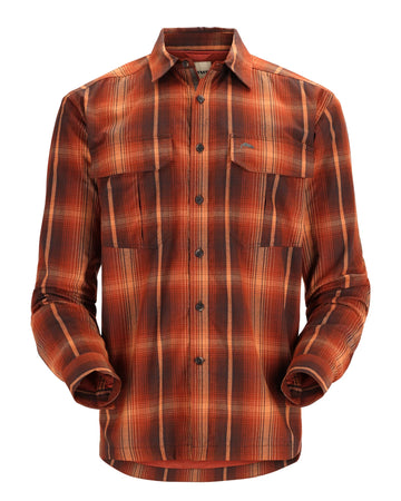 Simms Men's Coldweather LS Shirt - Hickory Clay Plaid
