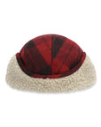 Simms Cold Weather Cap by Simms Fishing Products plaid polyester wool blend with soft sherpa lining for cold weather fishing apparel