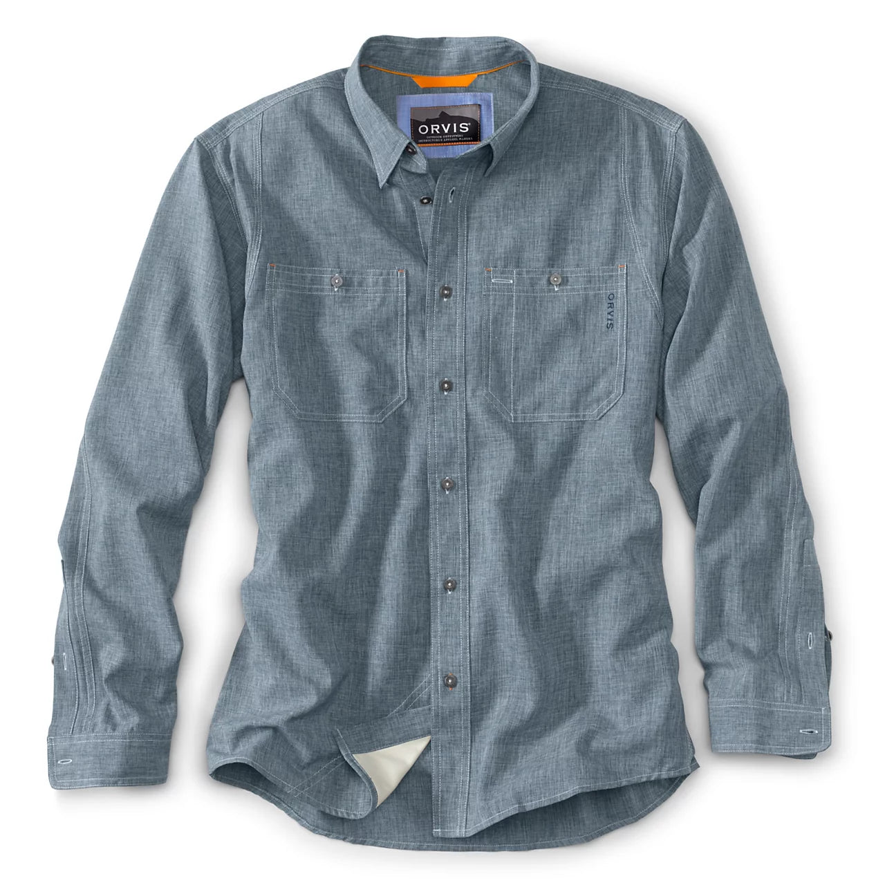 Orvis Tech Chambray LS Work Shirt -  Blue Chambray