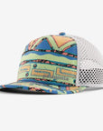 Patagonia Duckbill Shorty Trucker Hat with colorful tribal pattern and breathable mesh back at Freestone Fly Shop