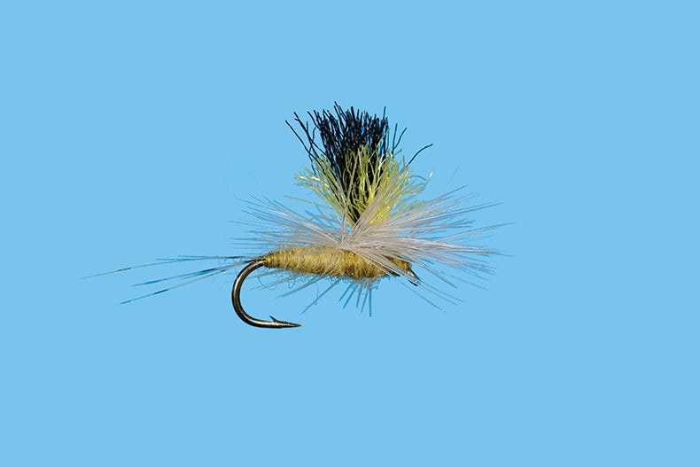 Solitude Flies - Double Vision PMD mayfly pattern with detailed hackle and wing materials for fly fishing at Freestone Fly Shop