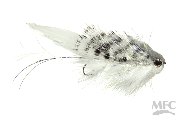 MFC Galloup's Mini Bangtail - Grey/White by Montana Fly Company, premium fly fishing lure at Freestone Fly Shop