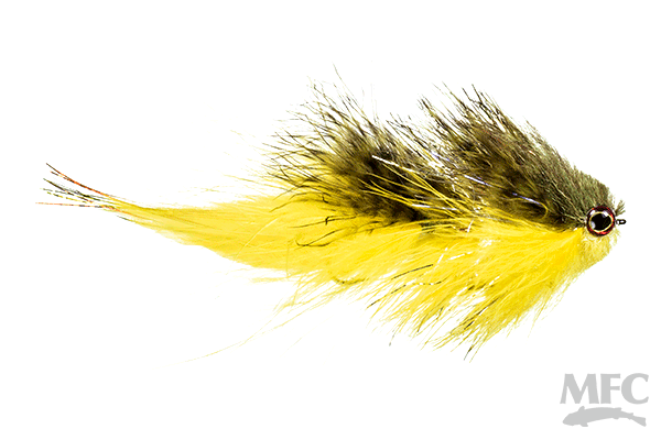 MFC Galloup's Mini Bangtail - Olive/Yellow by Montana Fly Company premium fly fishing lure at Freestone Fly Shop