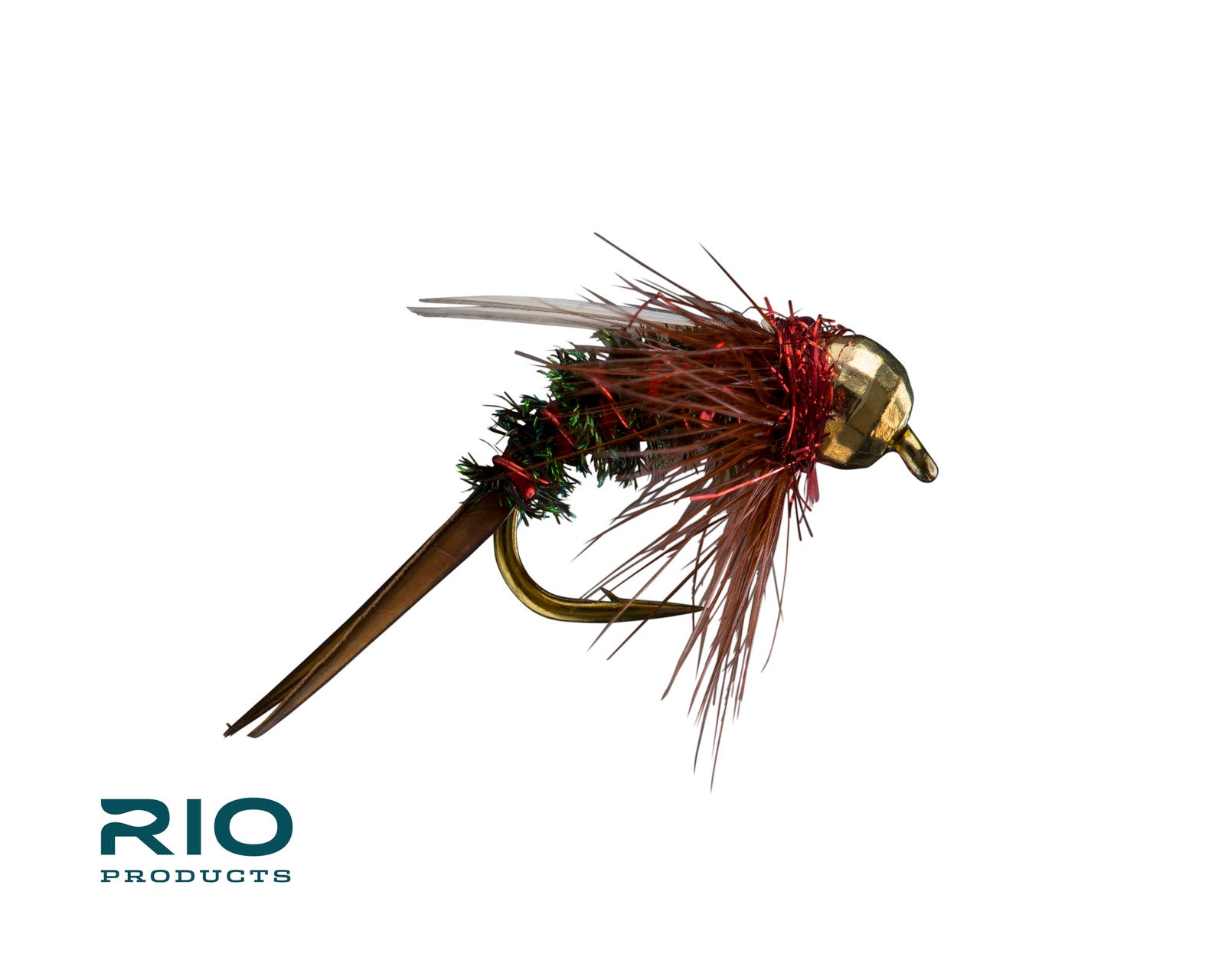 Rio Flies - Holo Prince TB Red nymph with metallic bead head and textured body for fly fishing at Freestone Fly Shop