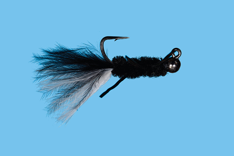 Solitude Flies - T.J. Hooker - Black with feather tail and weighted bead for effective fly fishing at Freestone Fly Shop