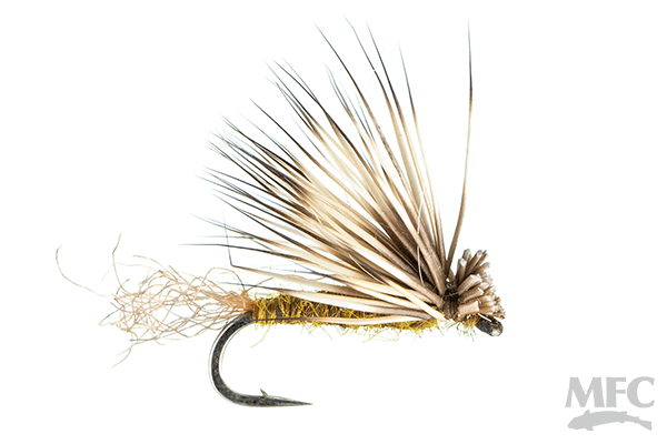 MFC X-Caddis - Olive by Montana Fly Company, detailed caddis imitation for fly fishing at Freestone Fly Shop