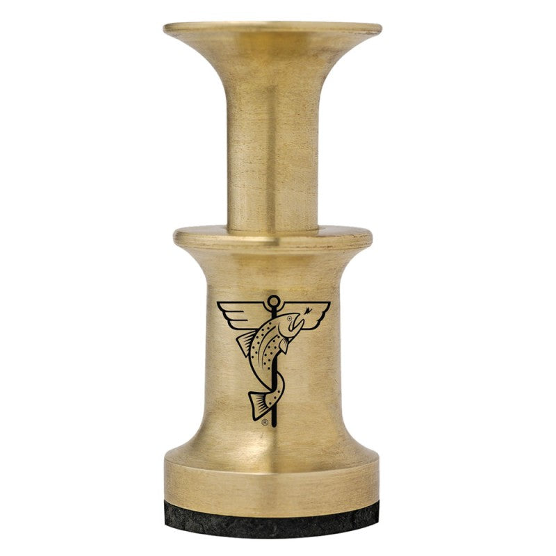 Dr. Slick Small Hair Stacker with brass finish for precise fly tying hair stacking at Freestone Fly Shop