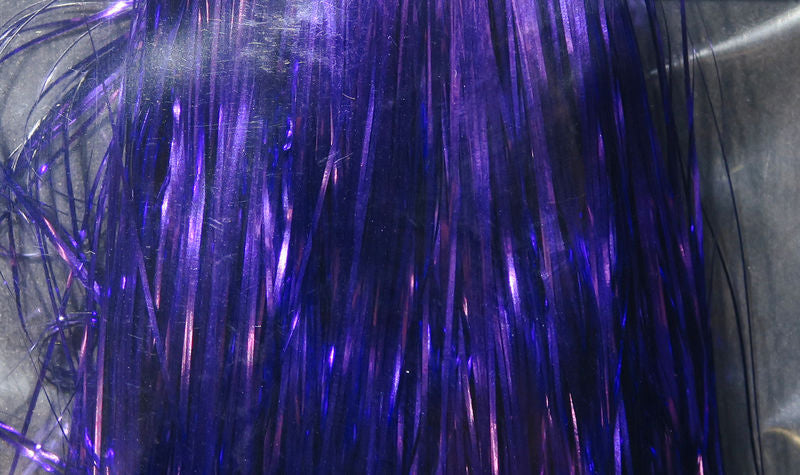 Flashabou by Hareline Dubbin, Inc in deep purple reflective fibers for fly tying at Freestone Fly Shop