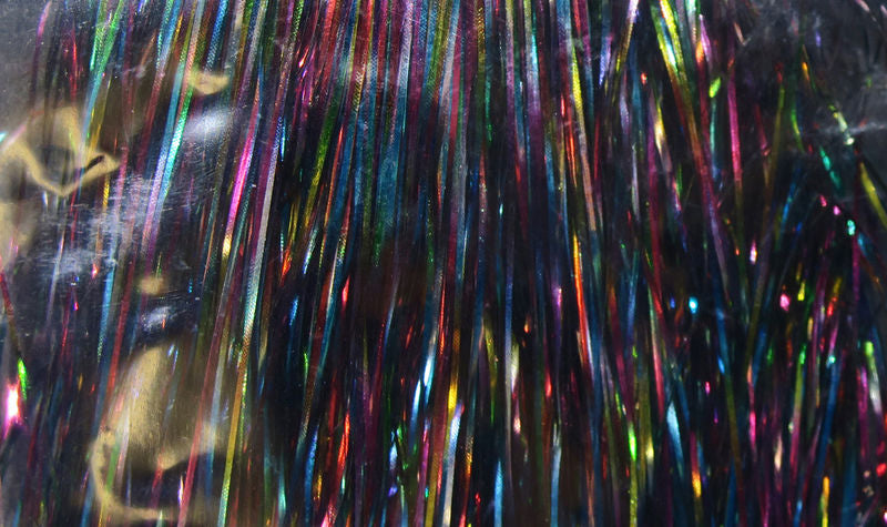 Flashabou by Hareline Dubbin, Inc in iridescent reflective strands for fly tying at Freestone Fly Shop