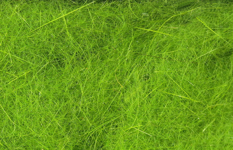 Hareline Rabbit Dubbin in chartreuse green shade with fine natural fibers for precise fly tying at Freestone Fly Shop