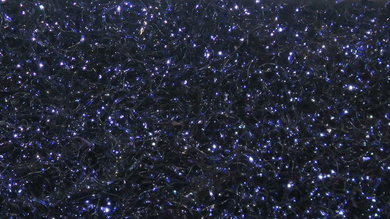 Ice Dub fibers in deep black with shimmering blue highlights by Hareline Dubbin, Inc at Freestone Fly Shop for fly tying